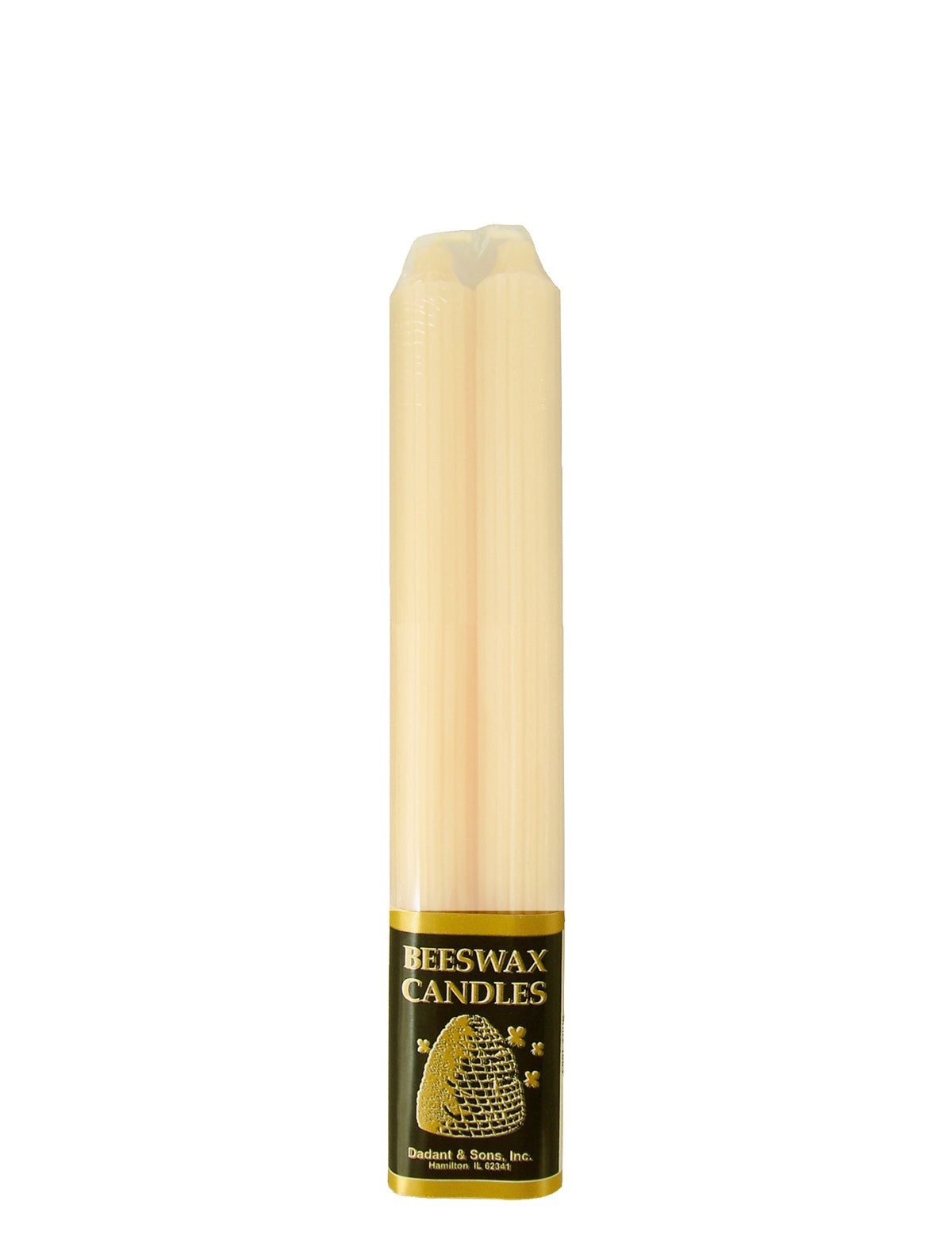 Dadant Classic Ivory Beeswax Candle – 9" – 2pk