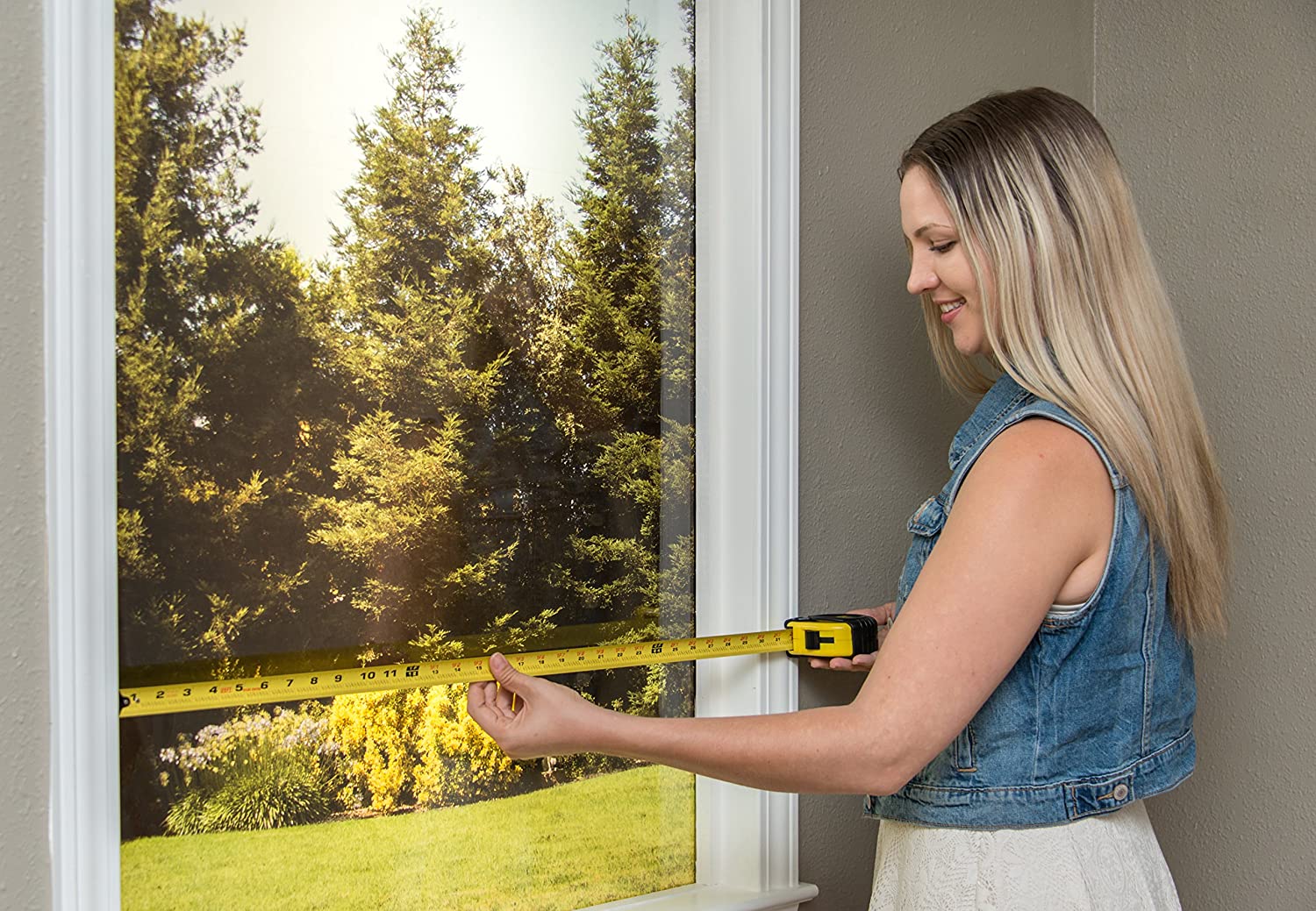 Redi Shade Paper Blackout Peel and Stick Window Shade - Black – 48 in. W x 72 in.