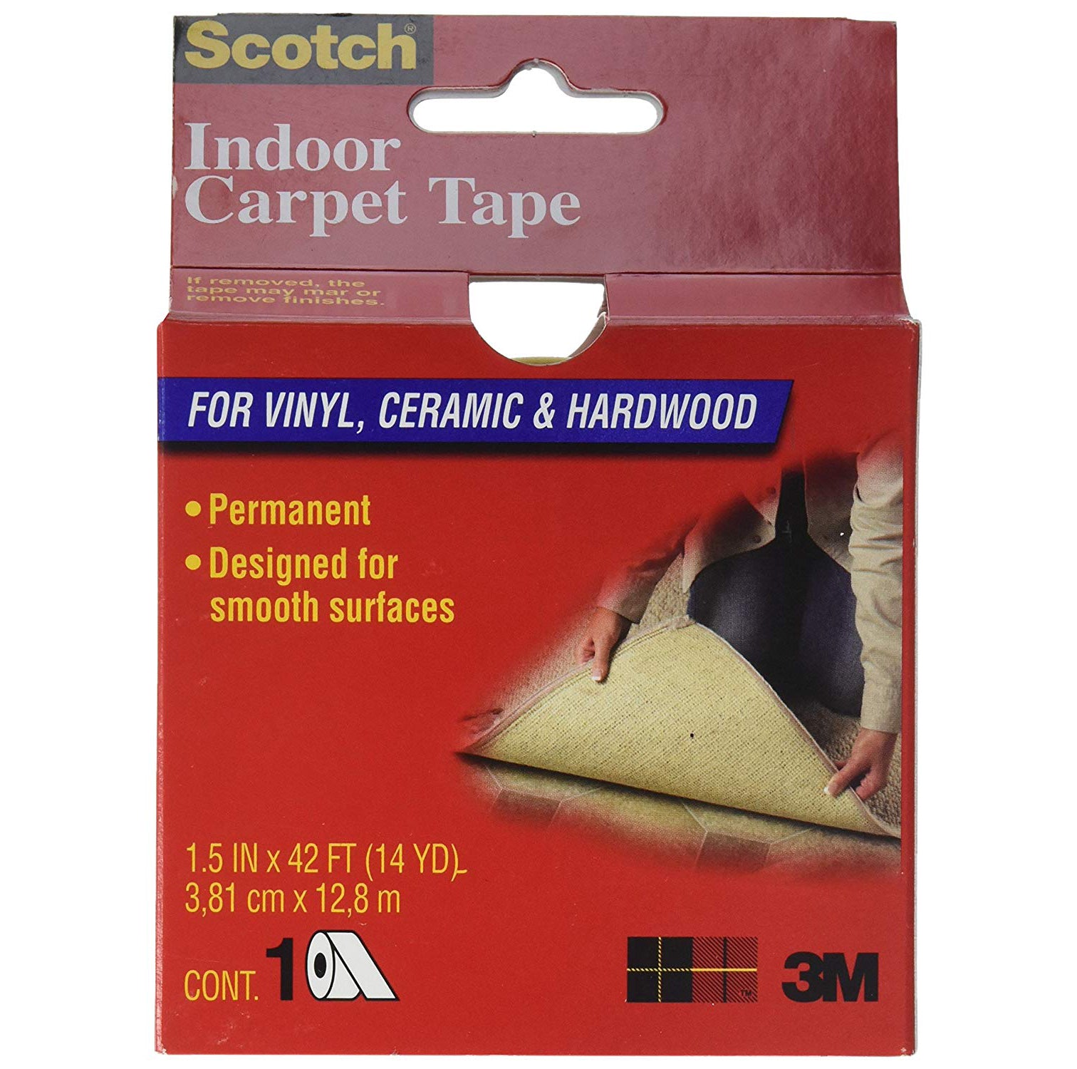 3M CT2010 1.5x42' Indoor Carpet Tape