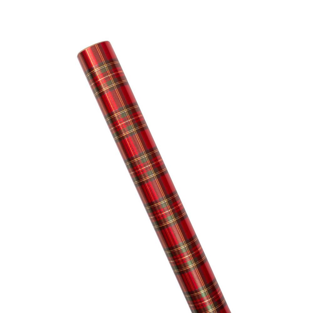 Royal Plaid Gift Wrapping Paper in Ivory - 30" x 8' Roll – Local Delivery Only