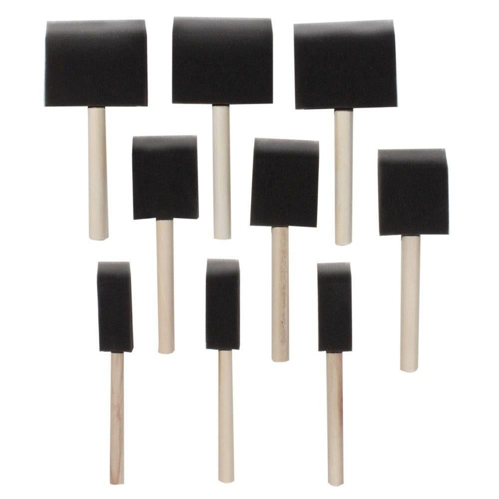 9 Piece Foam Brush Set