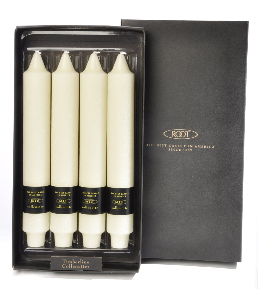 Root Timberline Collenette Candle – Ivory – 9" – Box of 4