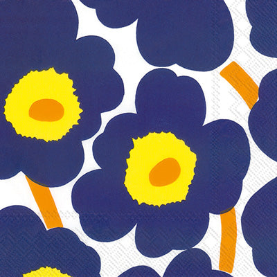 Marimekko Cocktail Beverage Napkins | Blue – 20pk