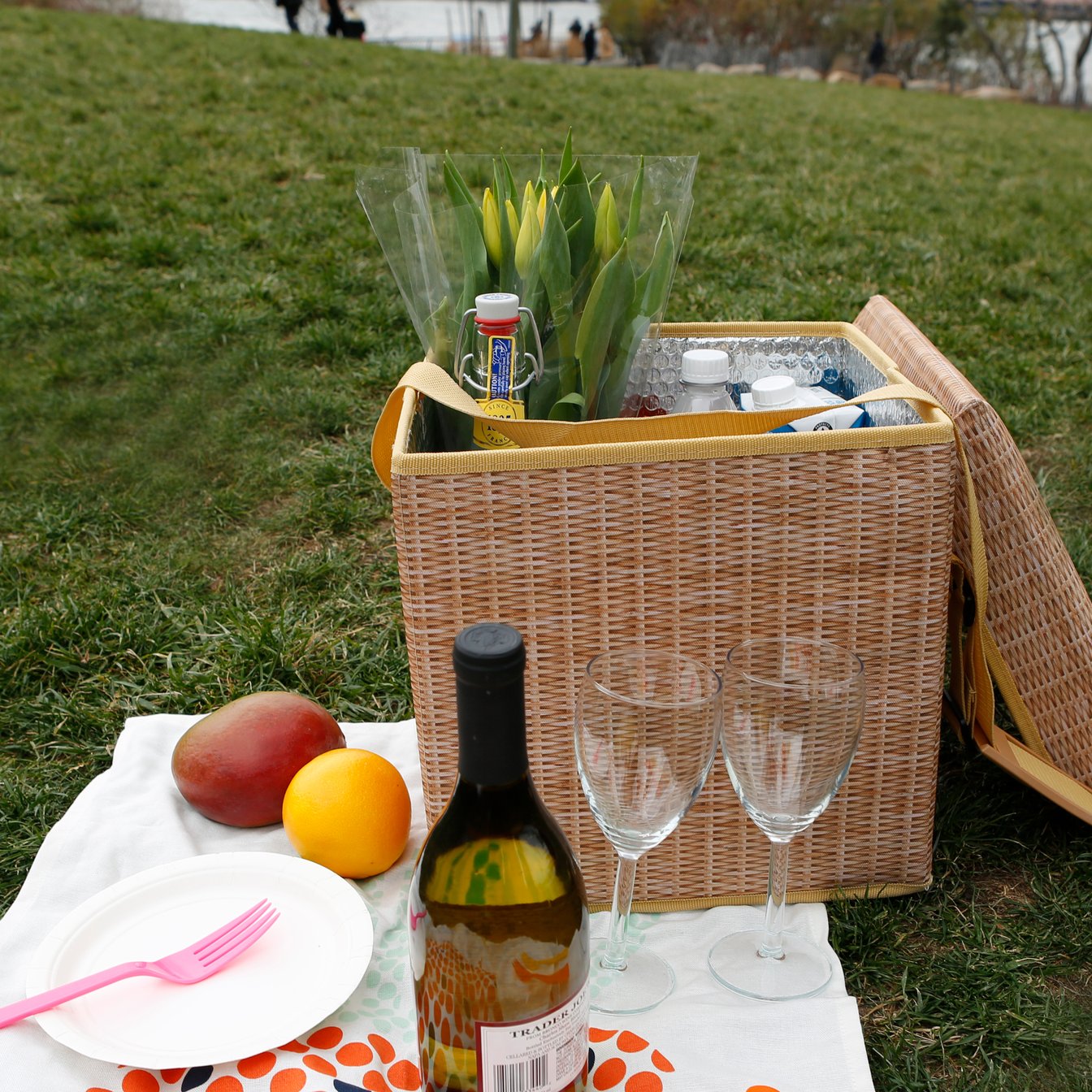 Wicker Picnic Cooler Seat