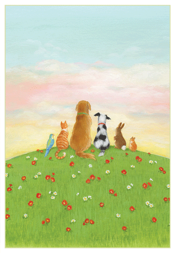 Caspari – Pet Sympathy Card – 1 Card & 1 Envelope