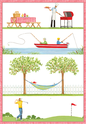 Caspari Father's Day Card – Relax, Unwind, Have Fun – 1 Card & 1 Envelope