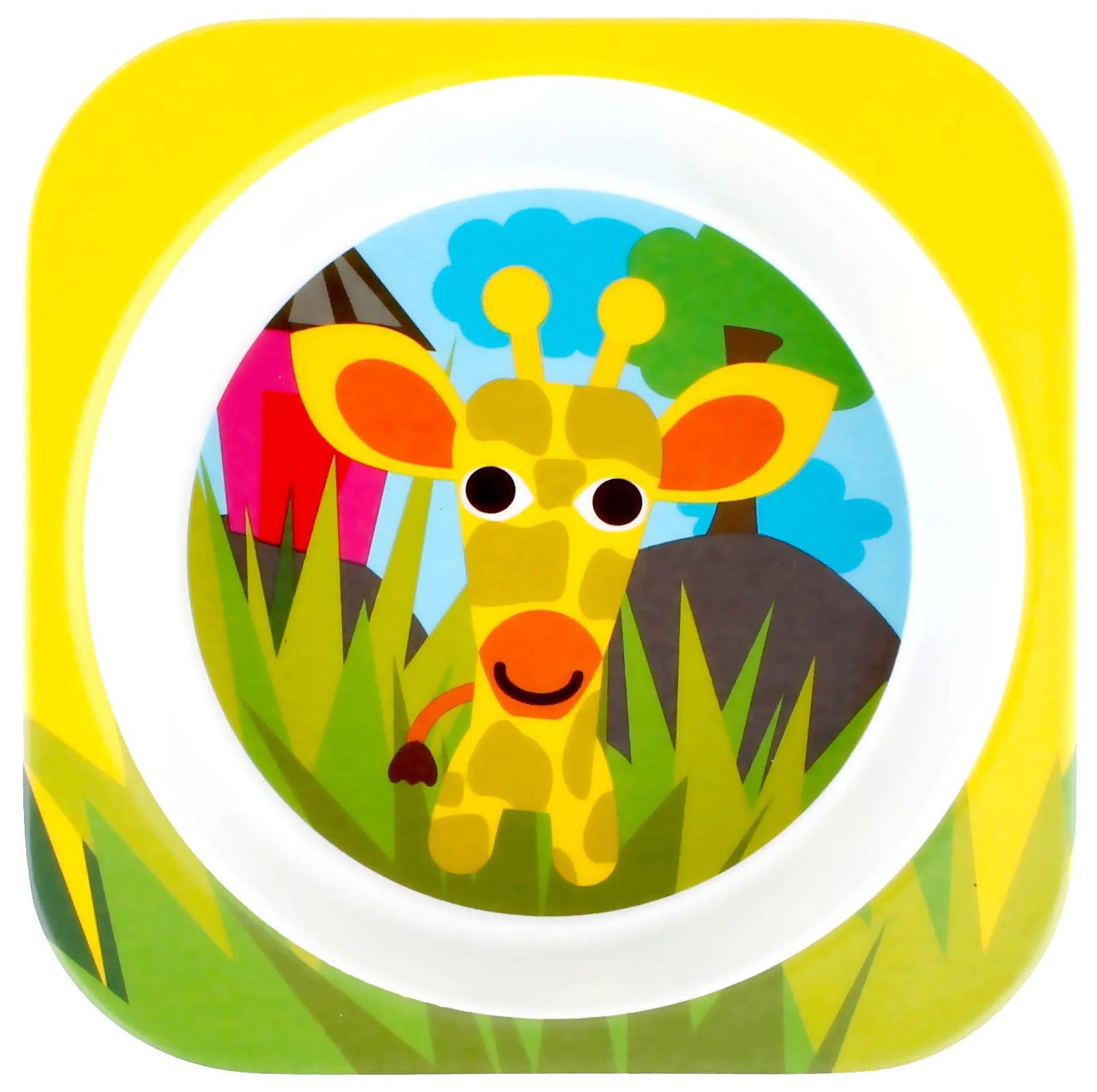 French Bull Kids Everyday Melamine 4 Piece Tableware Set – Jungle Animals