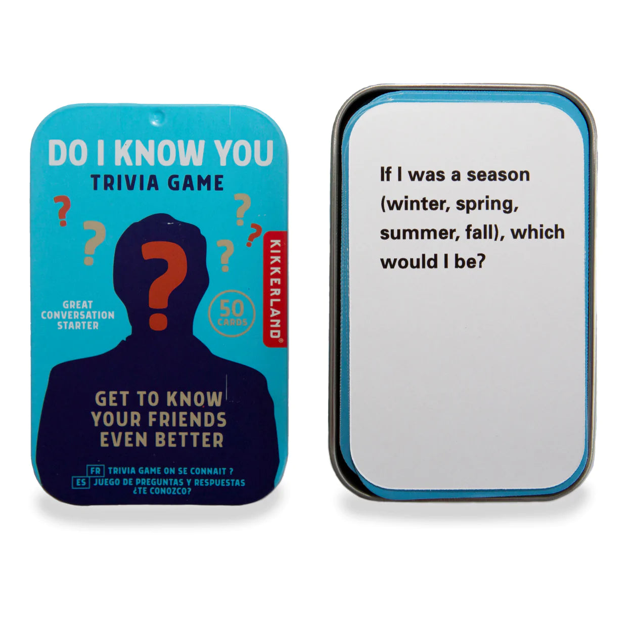 Kikkerland Do I Know You Trivia Game in a Tin
