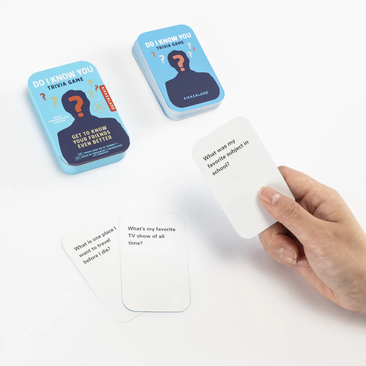 Kikkerland Do I Know You Trivia Game in a Tin