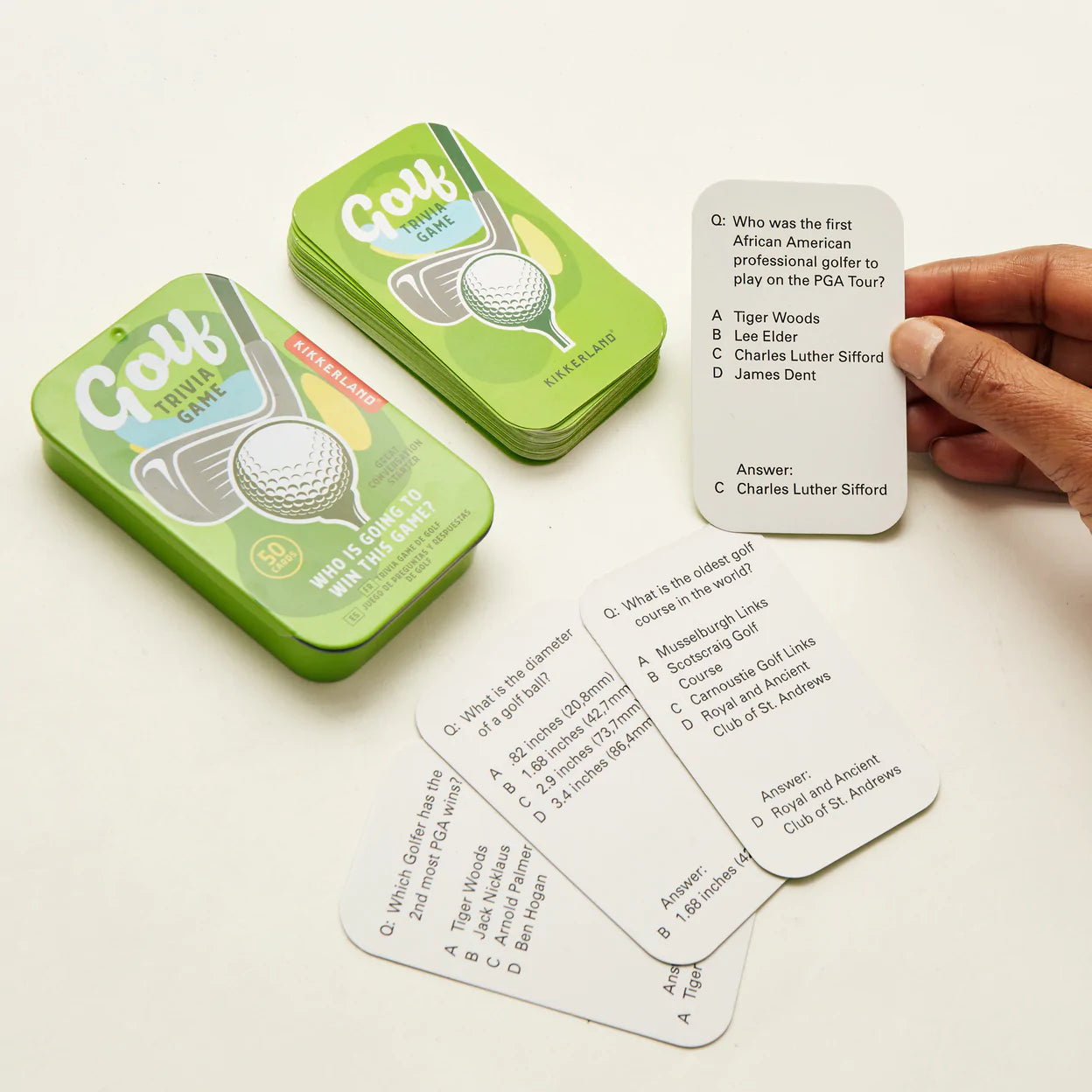 Kikkerland Golf Trivia Game in a Tin