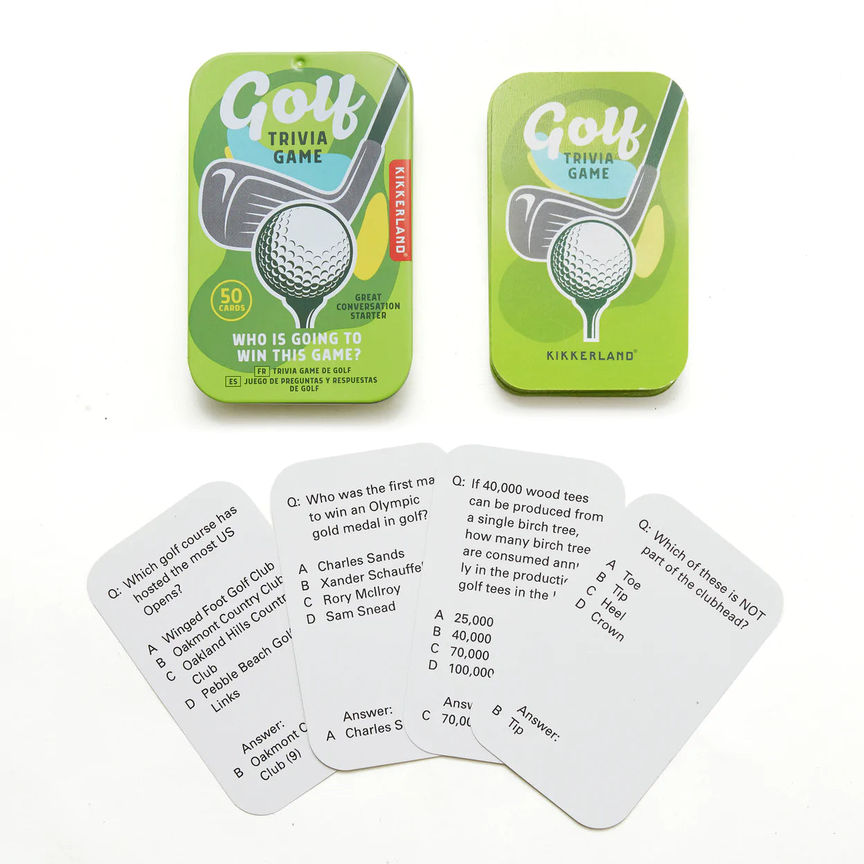 Kikkerland Golf Trivia Game in a Tin