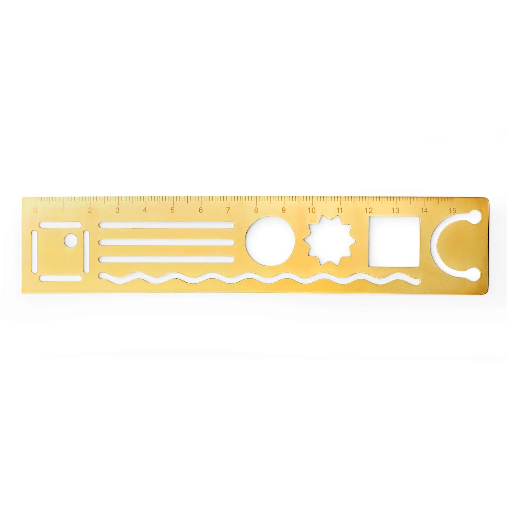Kikkerland 3 in 1 Metal Ruler