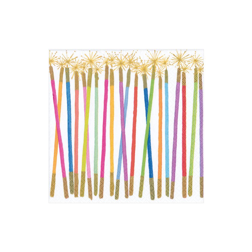 Caspari Party Candles Cocktail Napkins - 20pk