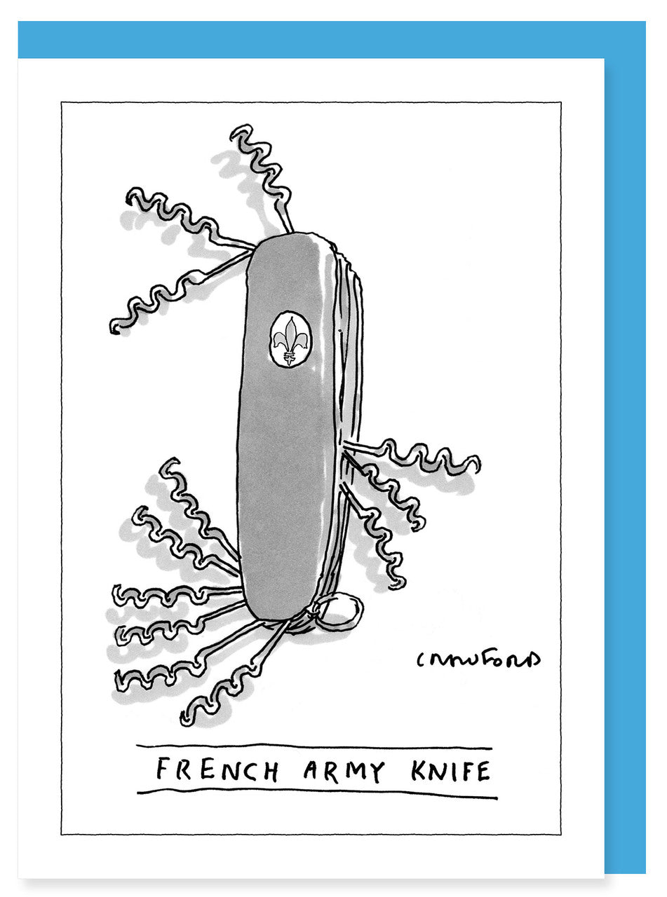 New Yorker Note Card - French Army Knife