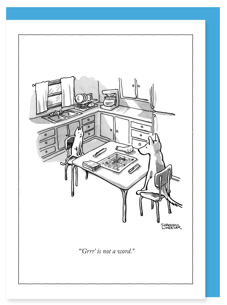 New Yorker Note Card - Pet Games