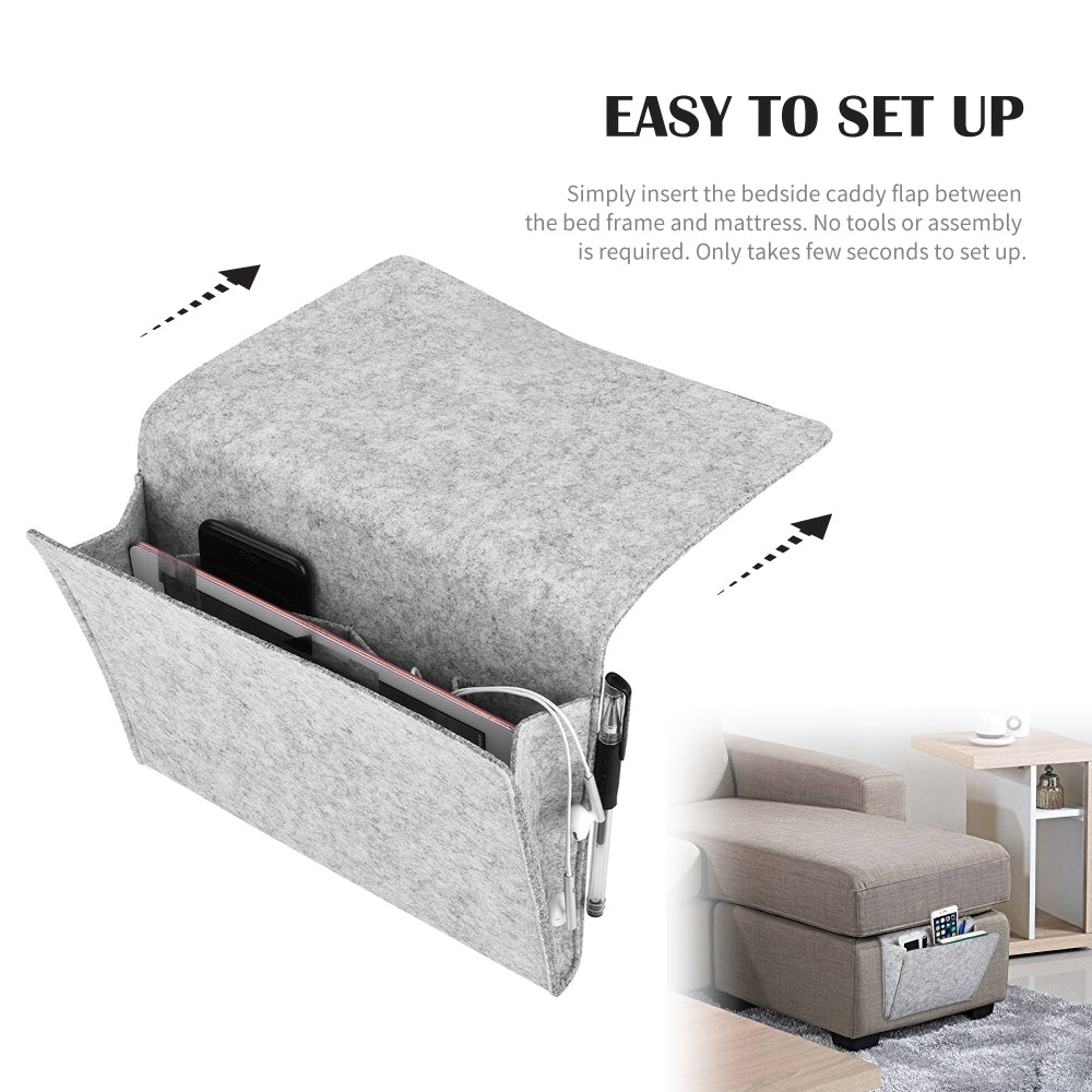 Kikkerland Felt Bedside Caddy