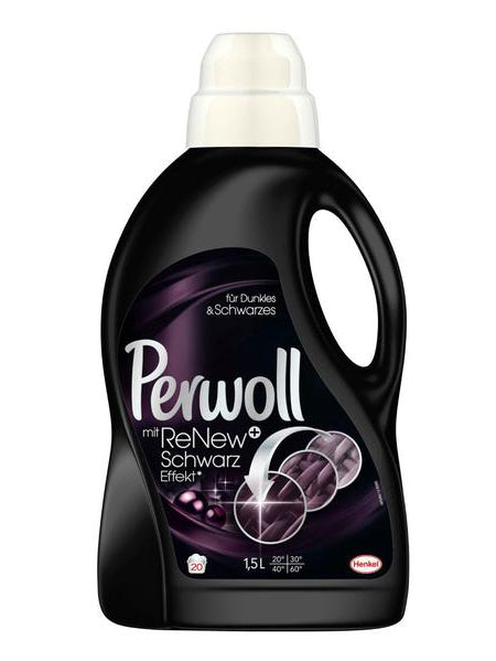 Perwoll Renew Black 3D, Liquid Black and Dark Color Laundry Detergent 51  Fluid oz, 20 Loads 