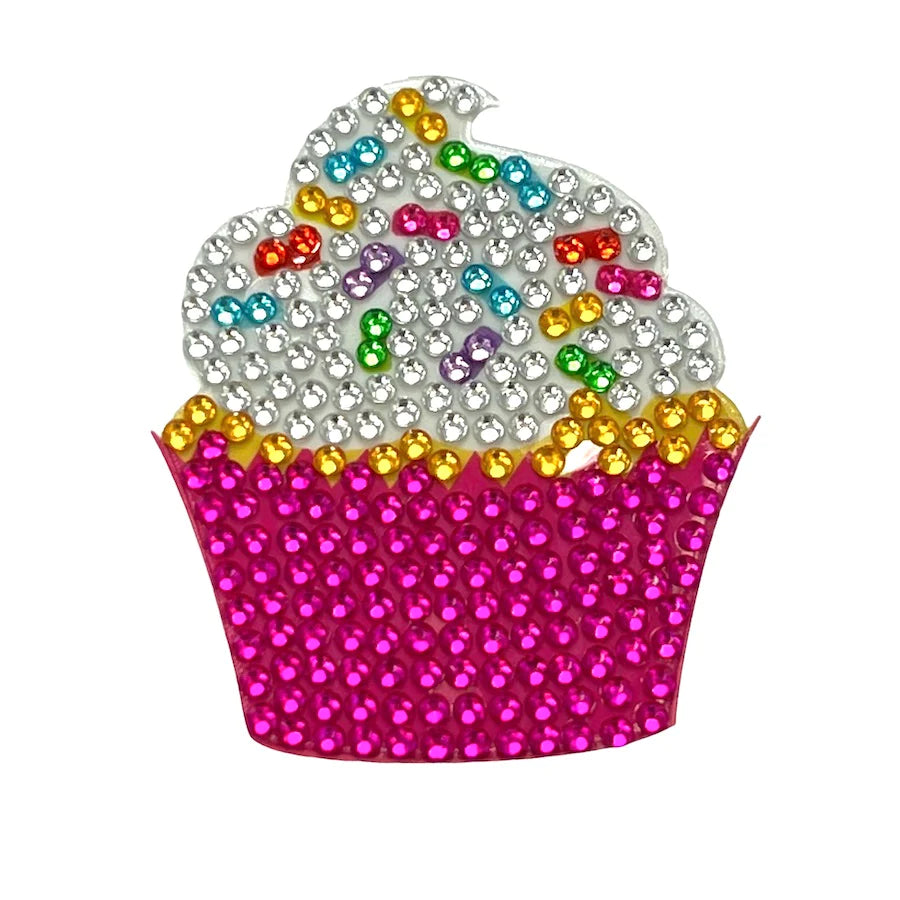 StickerBeans Vanilla Cupcake Sparkle Sticker – 2"
