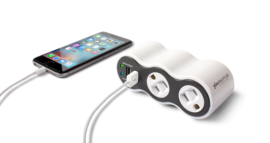 PowerCurve Mini Rotating Outlets Surge Protector
