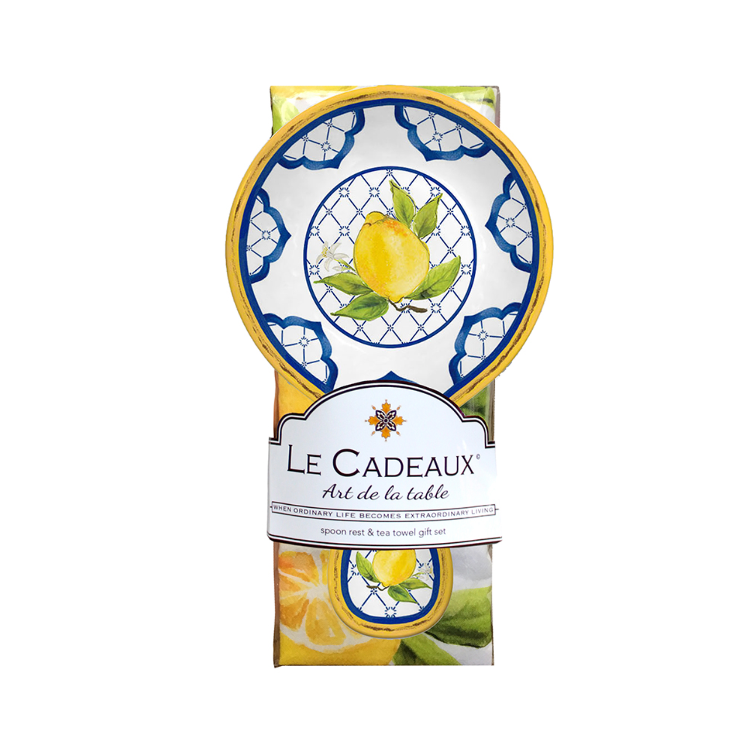 Le Cadeaux Spoon Rest With Tea Towel Gift Set – Palermo