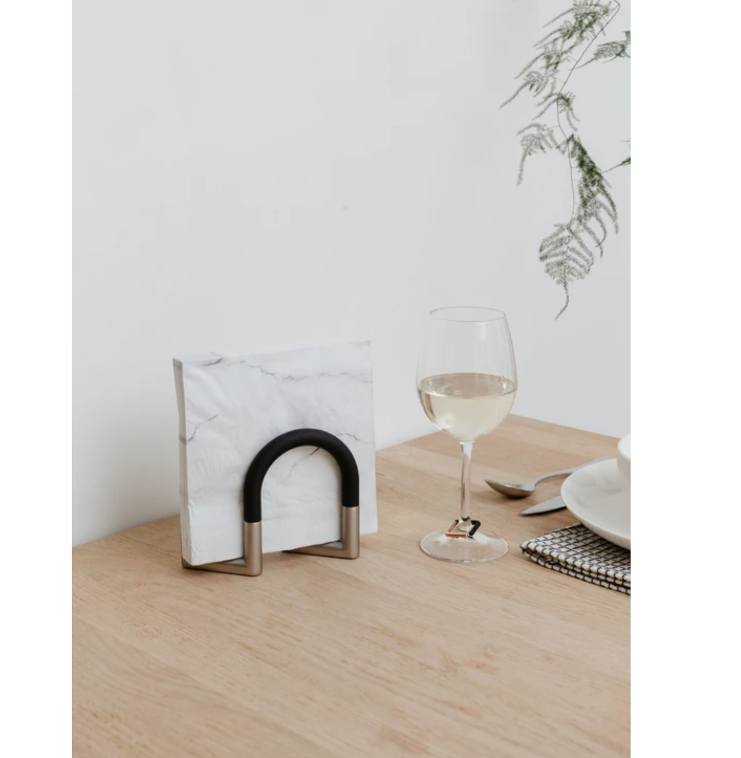 Umbra Swivel Napkin Holder - Stainless/Black