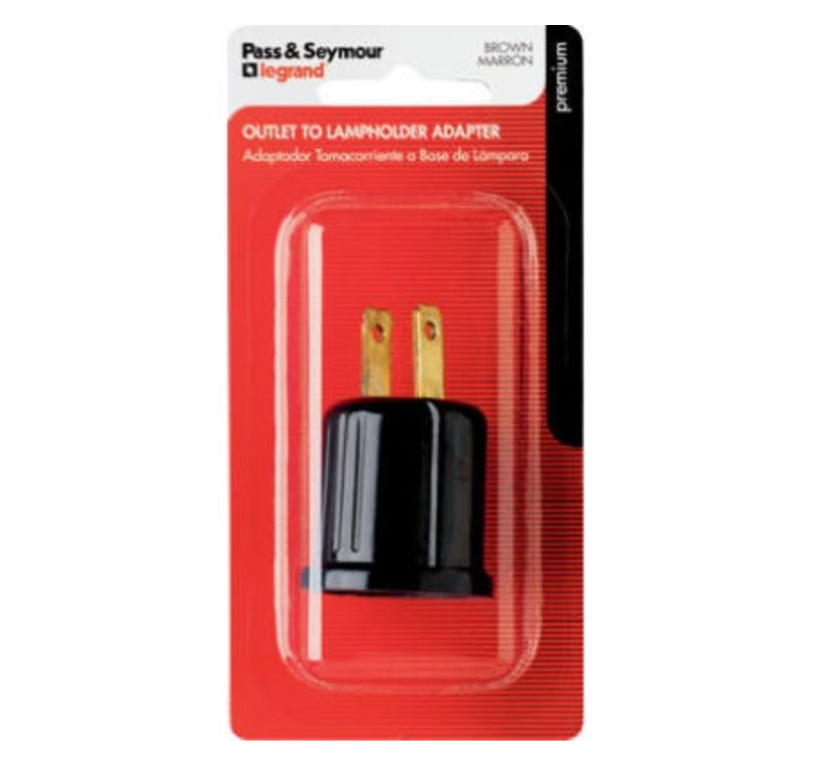 Outlet to Lamp Holder Adapter – 15-Amp / 125-Volt / 660-Watt