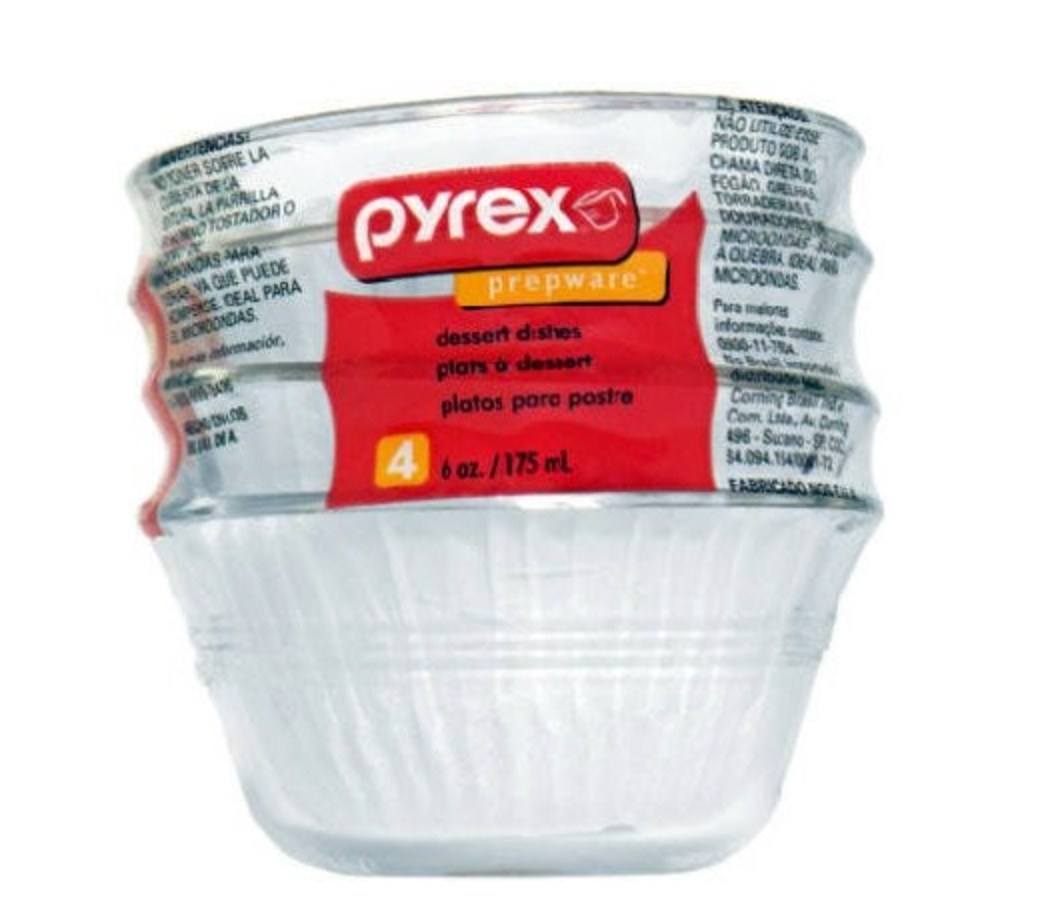 Glass Custard/Dessert Cups – 6 oz – 4 Piece Set