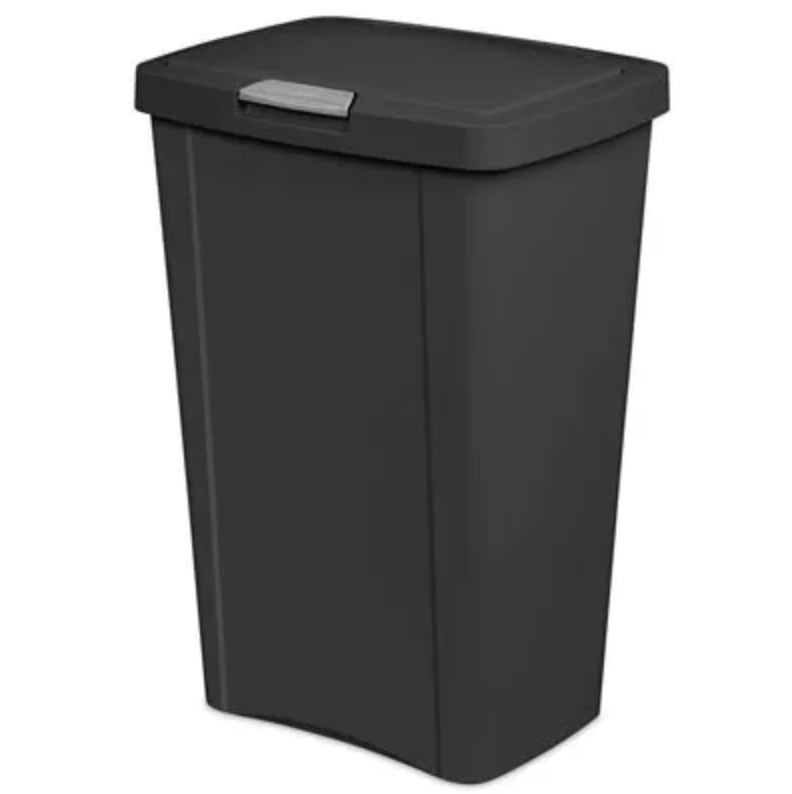 Touch Top Kitchen Wastebasket – Black – 13-Gal.