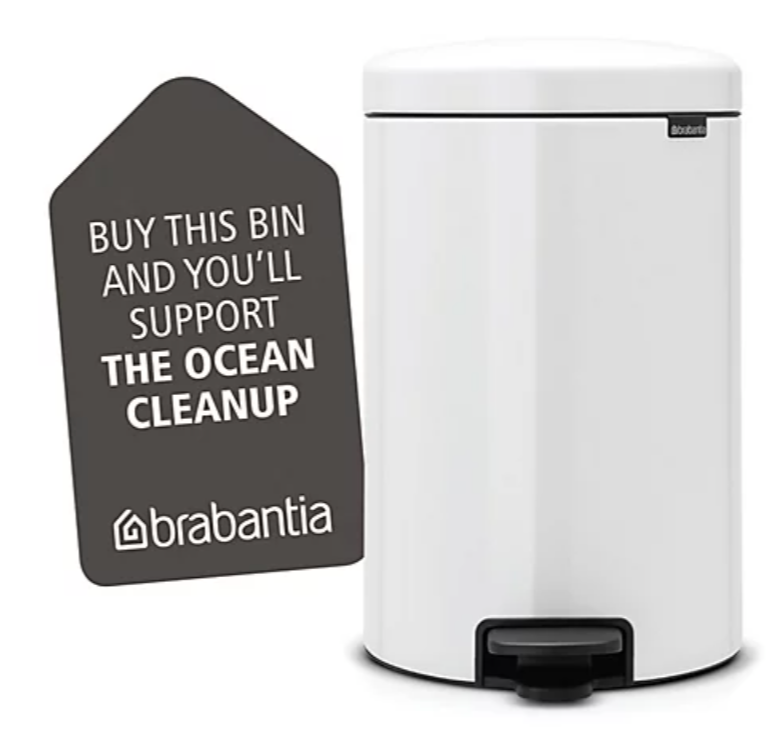 Brabantia NewIcon Step Trash Can – White – 0.8 Gal
