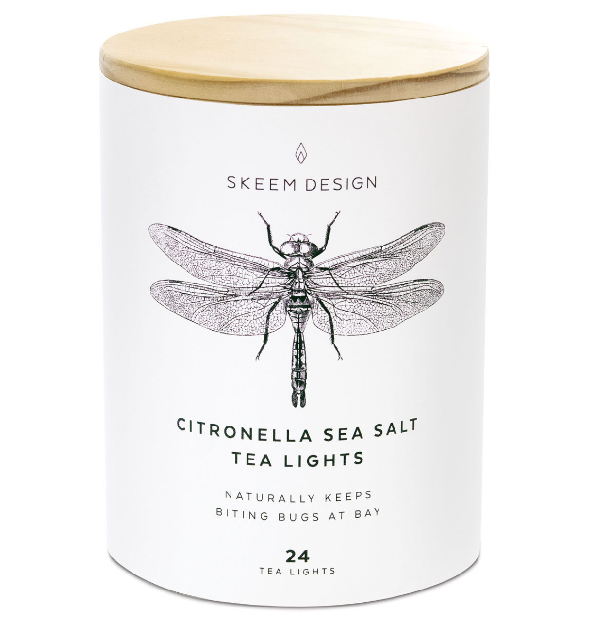 Skeem Design Citronella Sea Salt Tea Lights – Set of 24