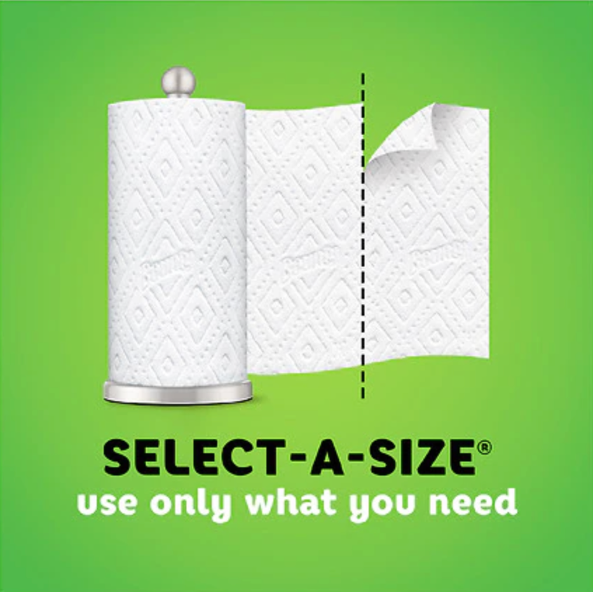 Bounty Select-A-Size Paper Towels – 4 Double Size Rolls