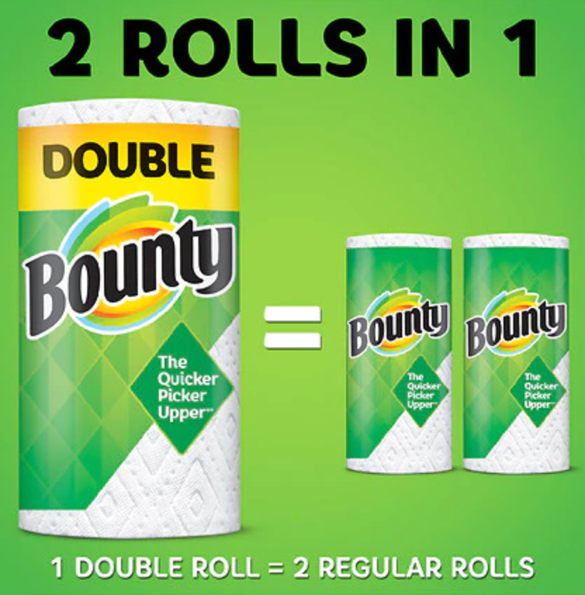 Bounty Select-A-Size Paper Towels – 4 Double Size Rolls