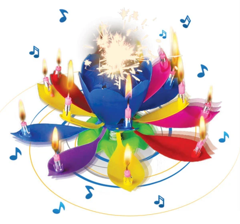 Blossom Magic Musical Flower Candle – 14 Candles