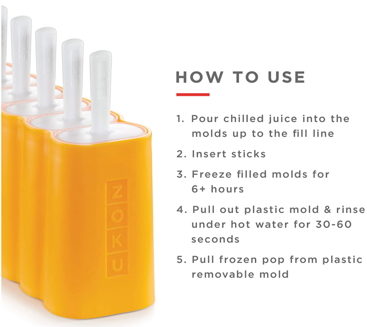Zoku Mod Pops – 6 Classic Popsicle Molds