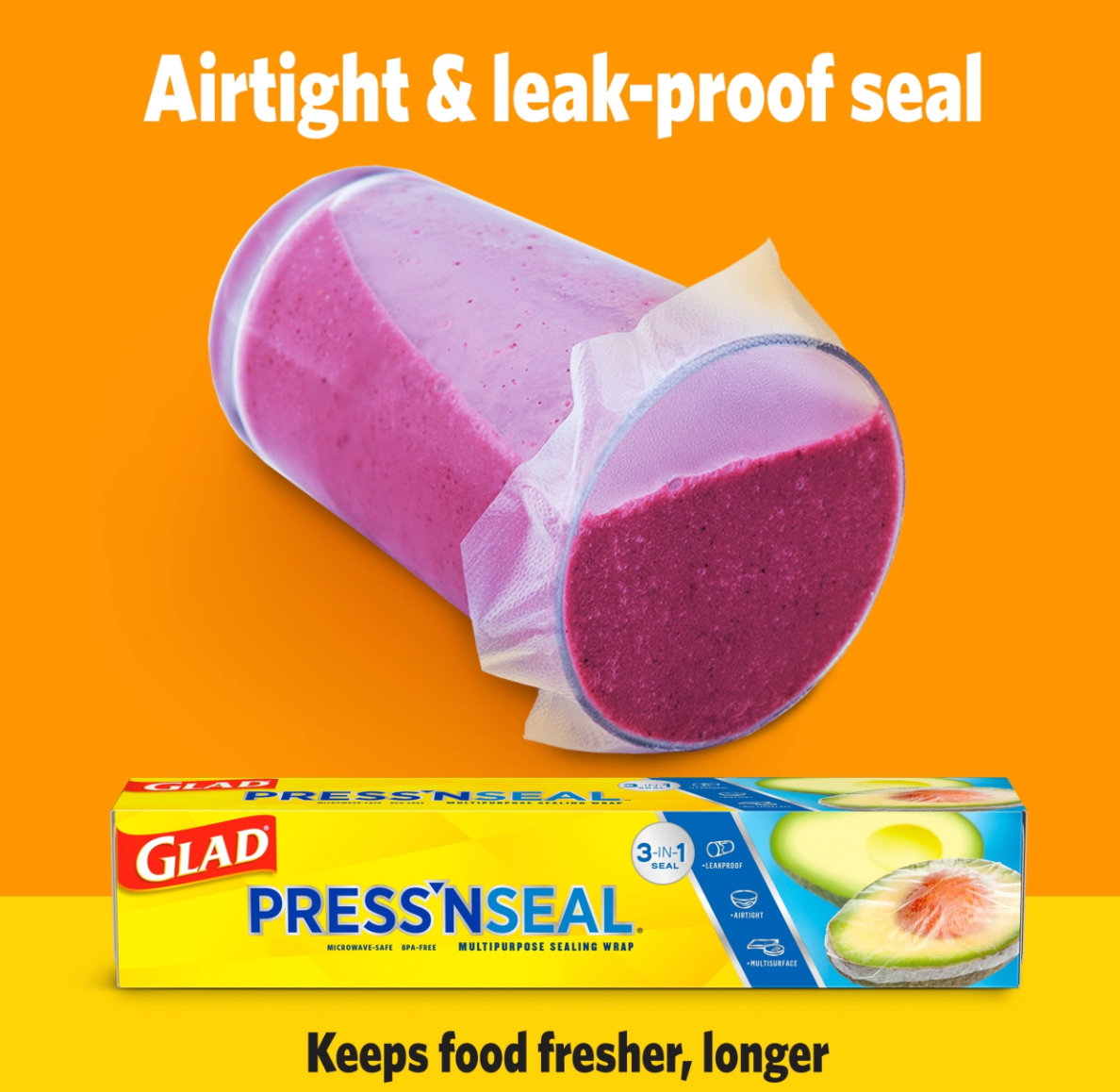 Glad Press & Seal Plastic Food Wrap – 70-Sq. Ft.