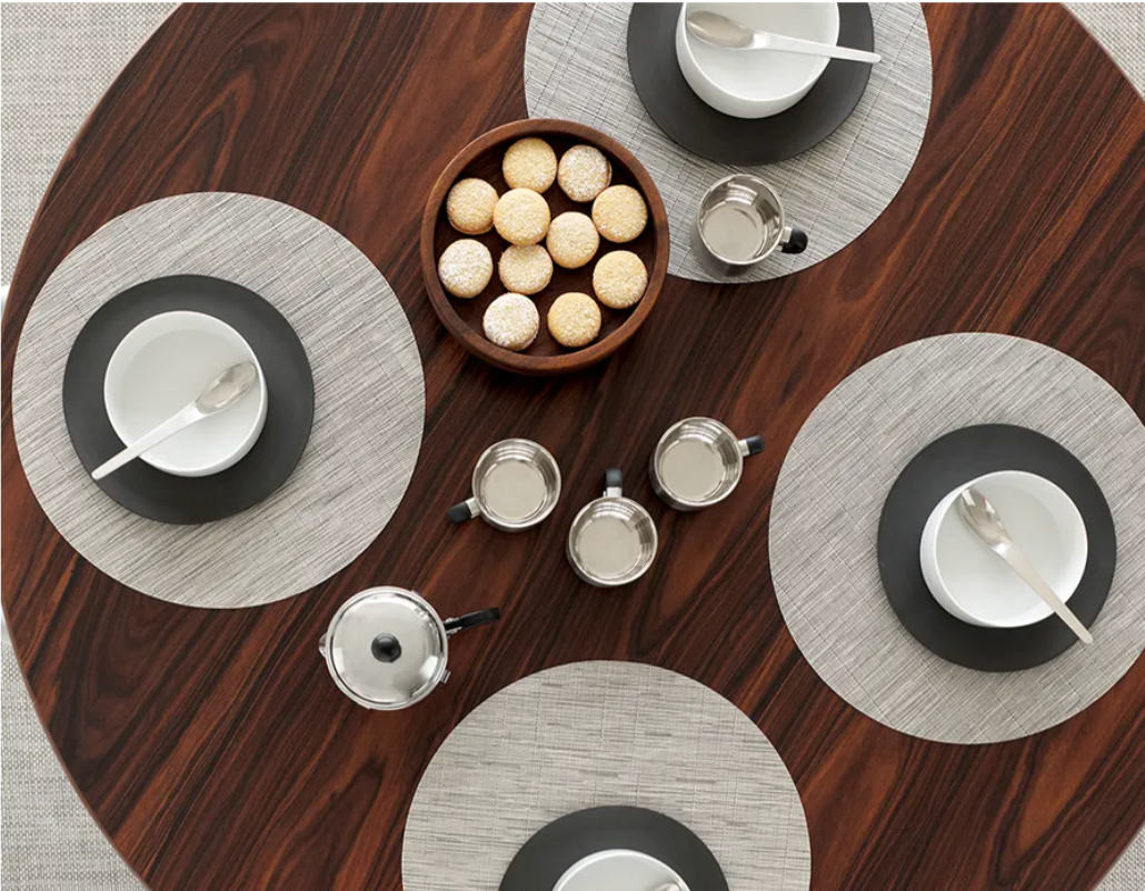 Chilewich Bamboo Round Placemat – Moonlight