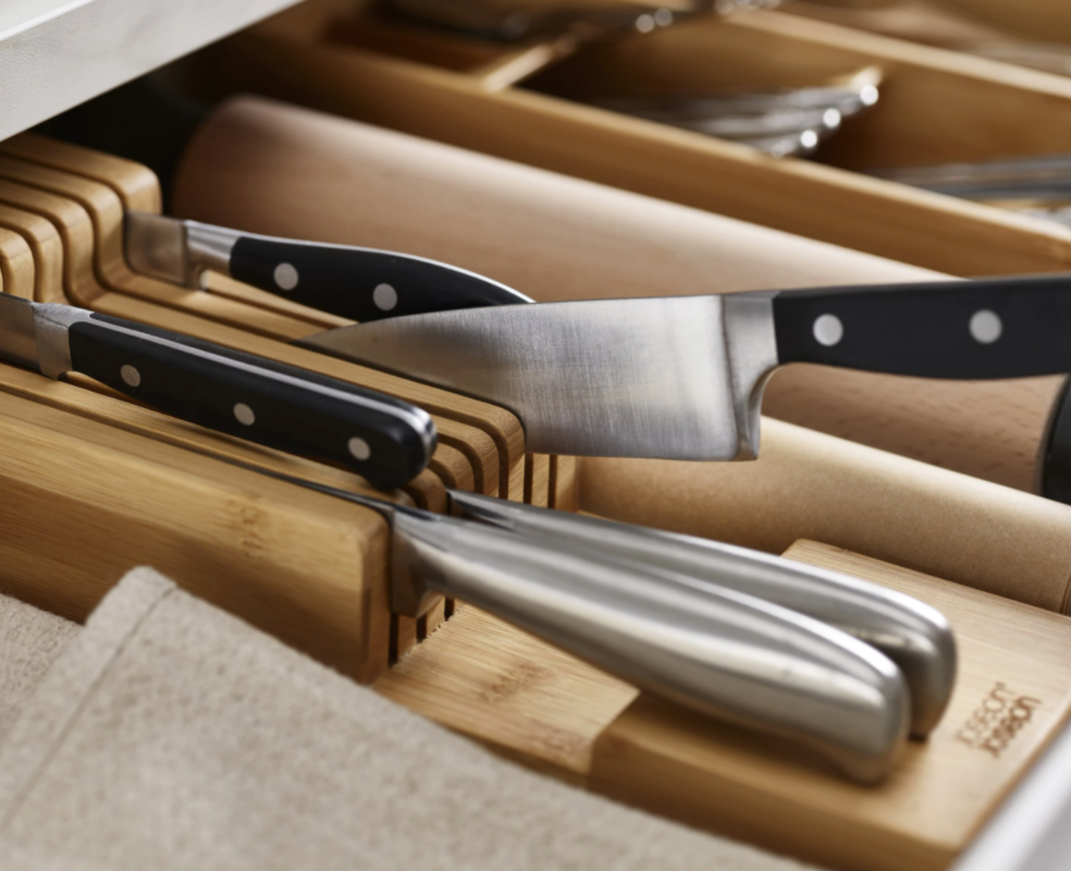 Joseph Joseph DrawerStore Bamboo Compact Knife Organizer