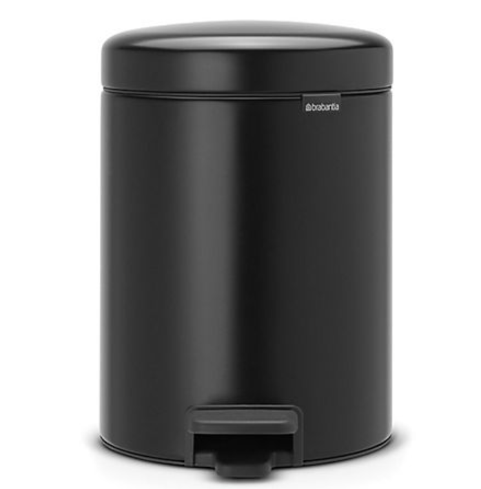 Brabantia NewIcon Step Trash Can – Black – 1.3 Gal