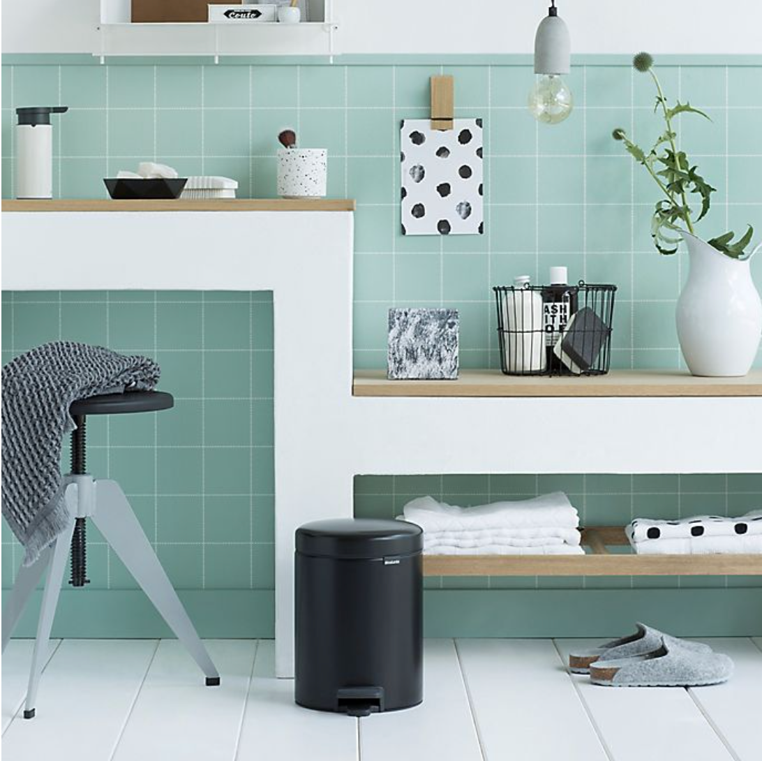 Brabantia NewIcon Step Trash Can – Black – 1.3 Gal