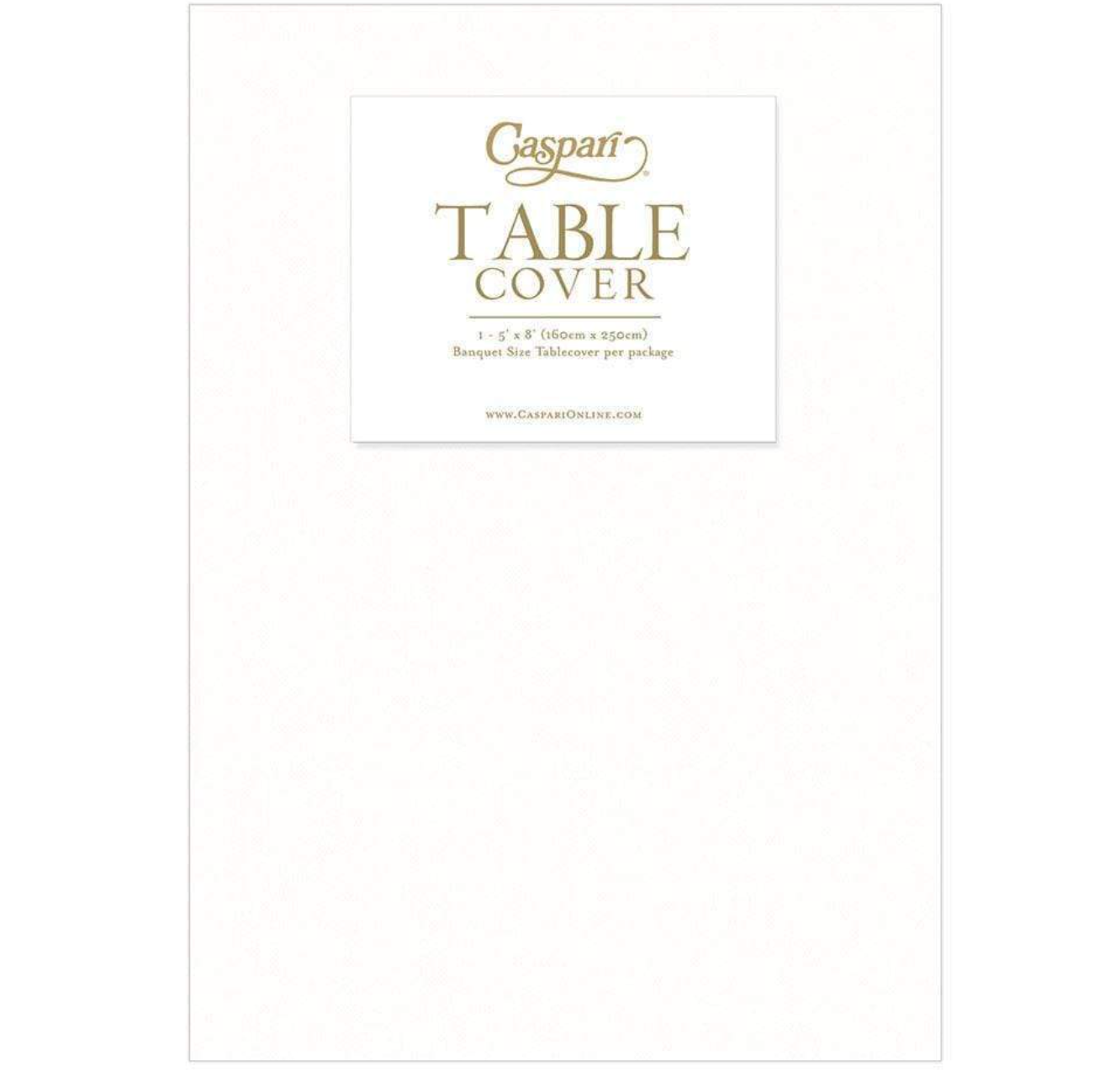 Caspari Paper Linen Solid Airlaid Tablecover – White