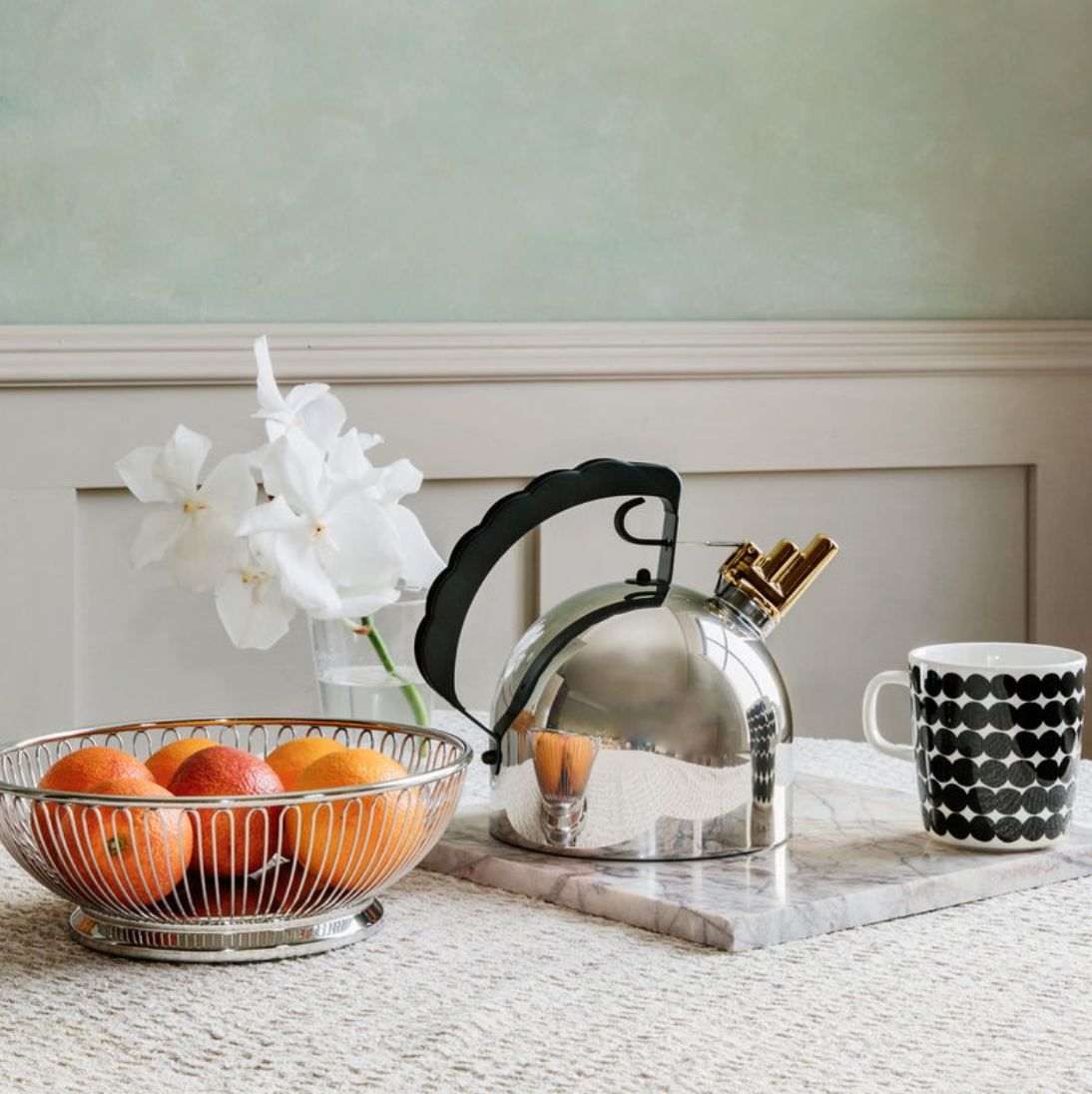 Alessi "826'" Round Metal Wire Basket – 9" Stainless