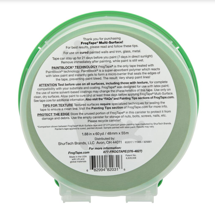 FrogTape Multi-Surface Painter's Tape with PaintBlock – 1.88 in. x 60 yds.