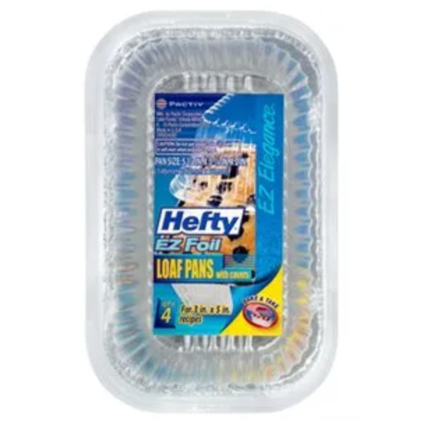 Aluminum Foil Loaf Pans With Lids – 5.75 x 3.25 x 2 – 4 Pack