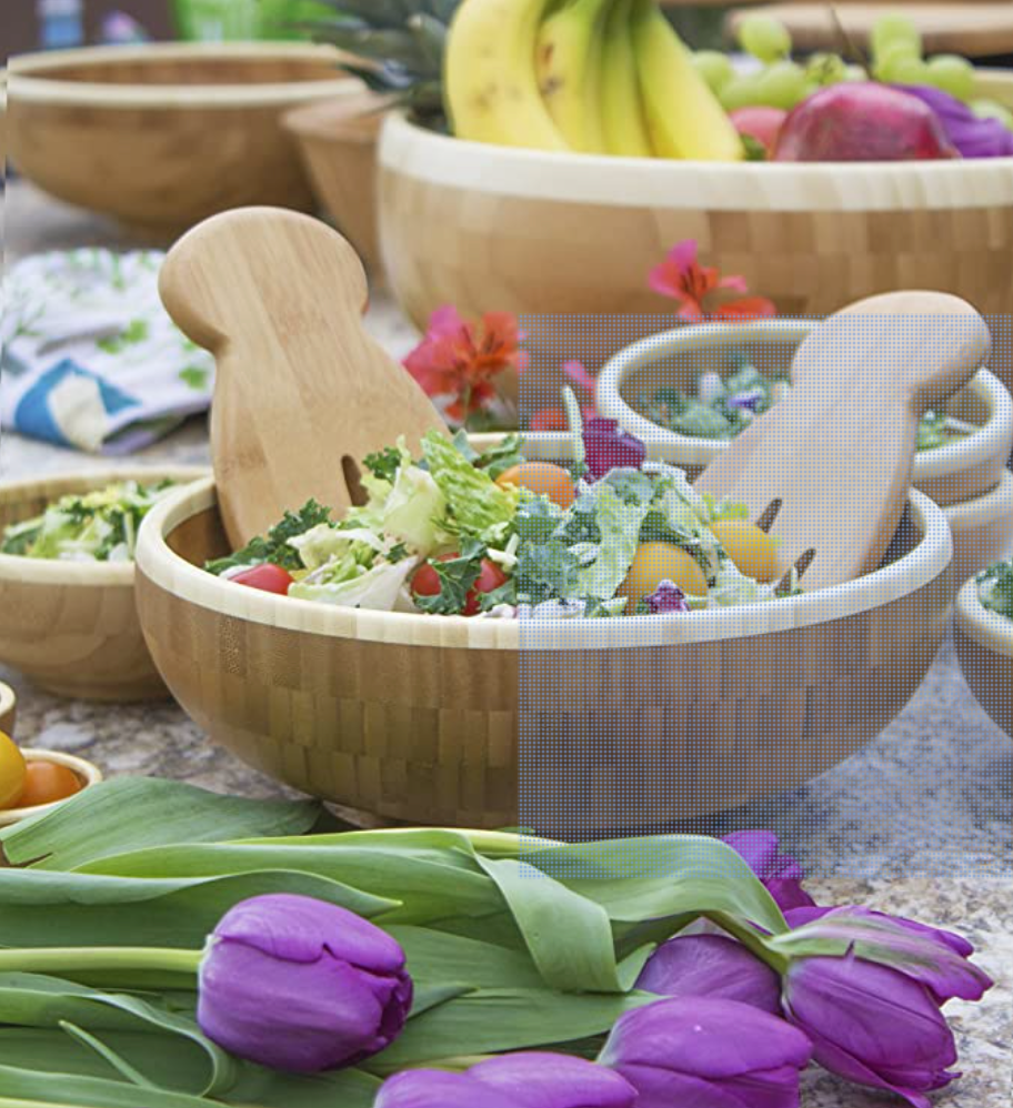 Totally Bamboo Classic Large Bamboo Serving Bowl – 12"Dia. x 4-1/2"