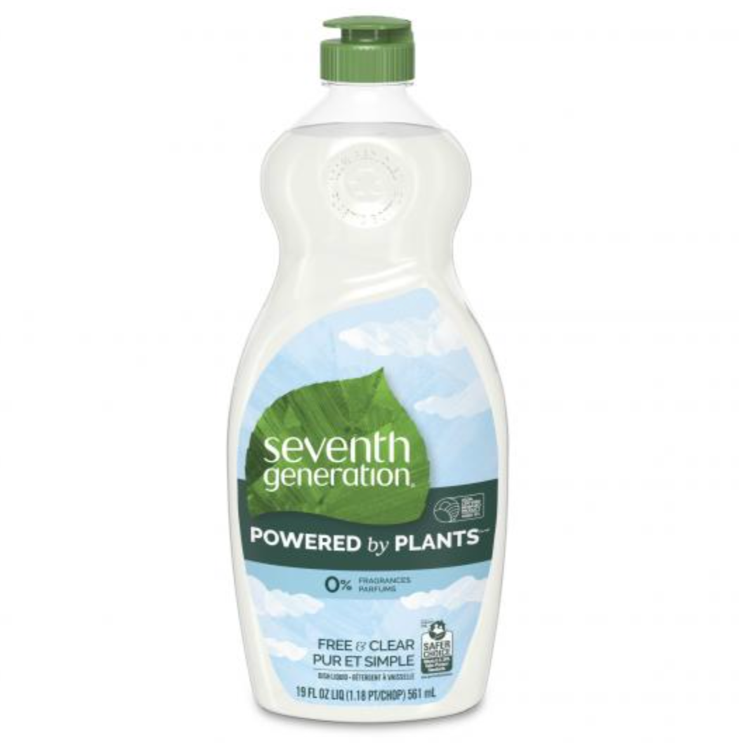 Seventh Generation Natural Dish Washing Liquid - Free & Clear 19oz