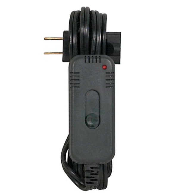 Table Top Lamp Dimmer Slide – 8ft Cord – Black
