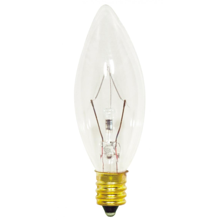 Clear Torpedo Chandelier Petite Bulb – Candelabra Base