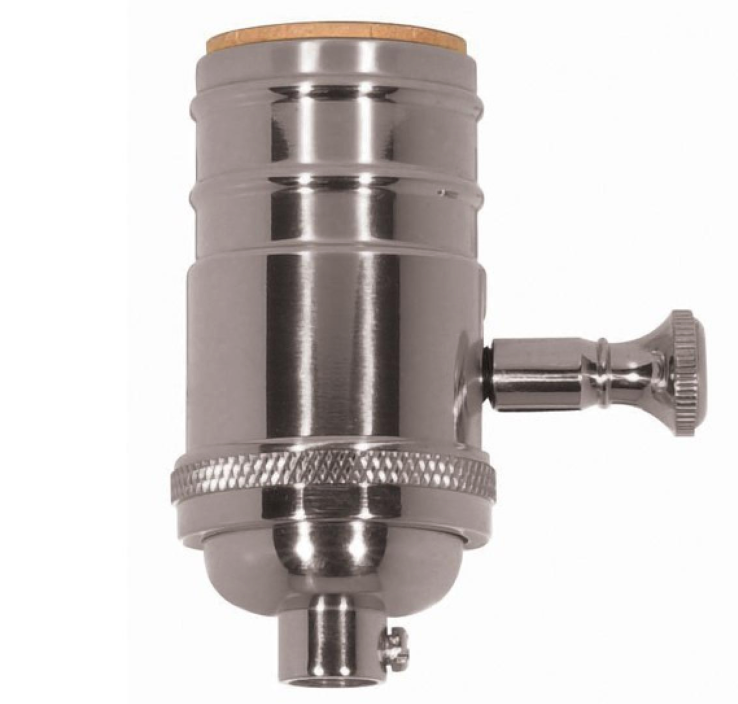 Polished Nickel Finish – Brass 150w Dimmer – 1/8