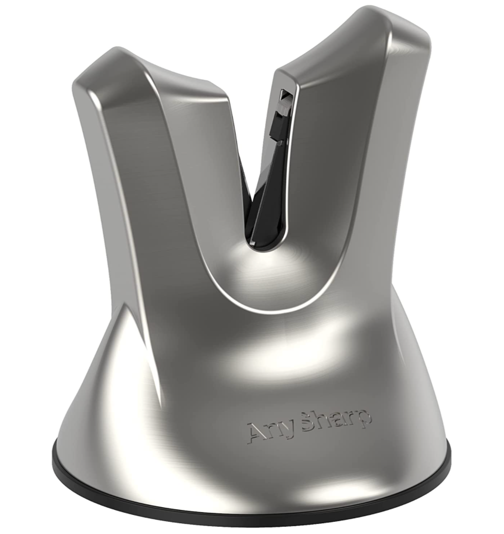 AnySharp XBlade Professional Knife Sharpener with PowerGrip – Satin Silver
