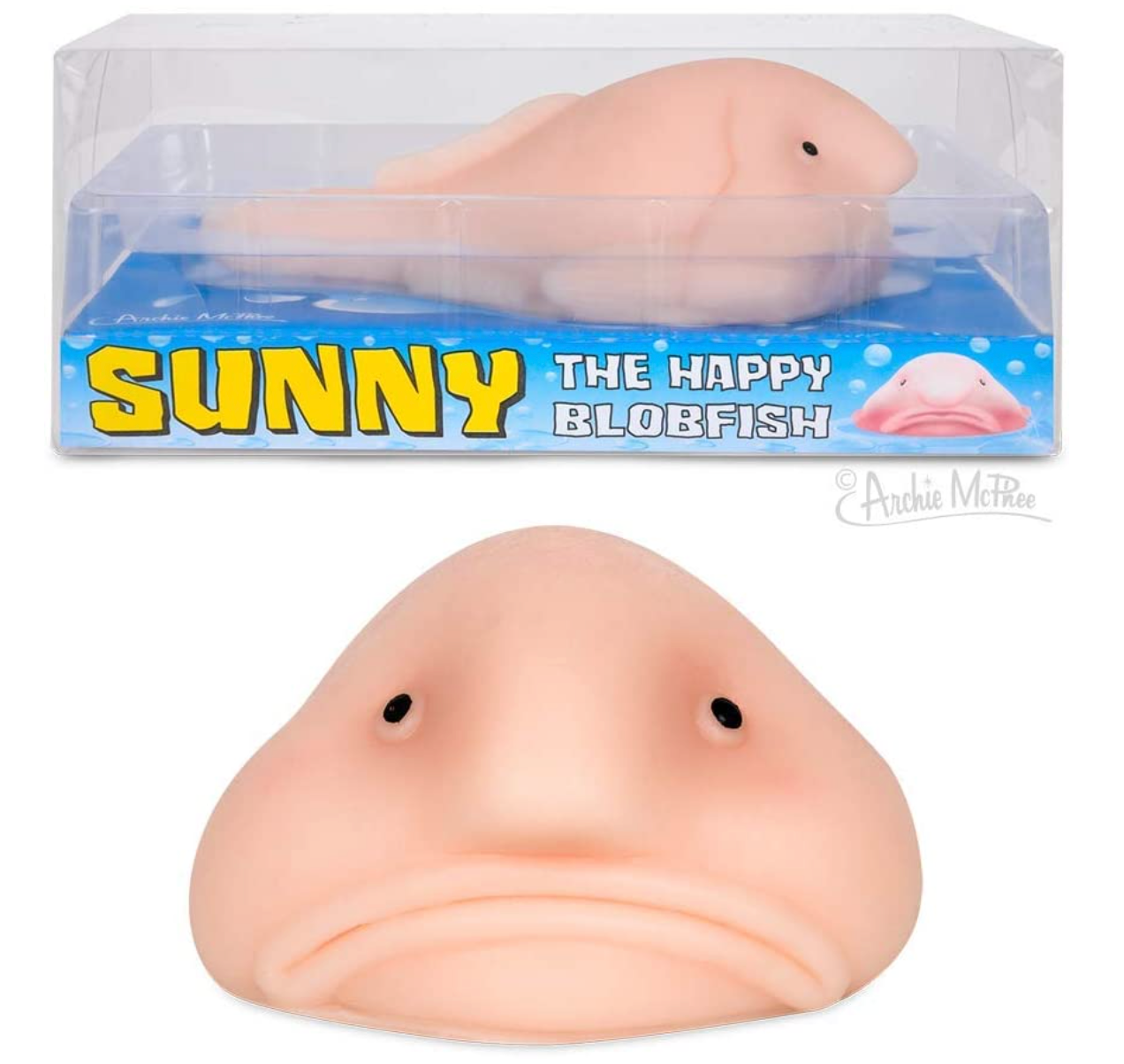 Sunny The Blobfish A Squishy, Stretchy, Sticky Toy – 5" long